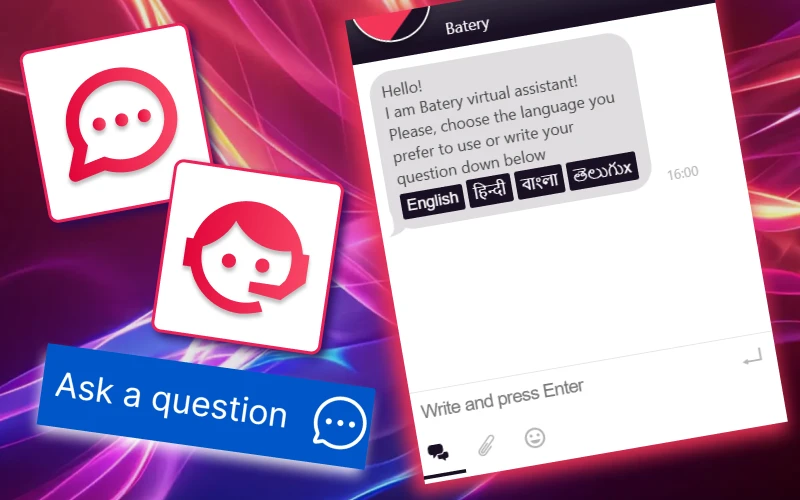 Use the online chat on the Batery website to get help.