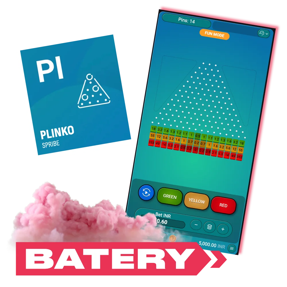 Plinko is a game from Batery Casino with big rewards and fast payouts.